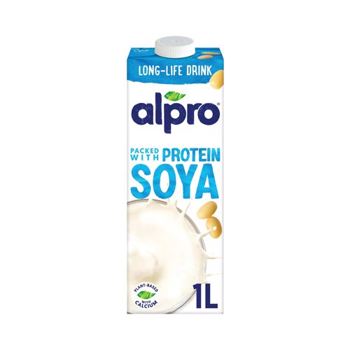 Alpro Soya Drink Sweetened with Calcium and Vitamins 1 Litre (Pack of 8)