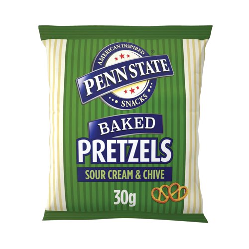 Penn State Sour Cream and Chive Pretzels 30g (Pack of 33) 701106