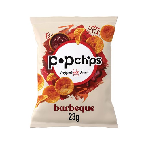 Popchips Barbeque Crisps 23g (Pack of 24) 701429