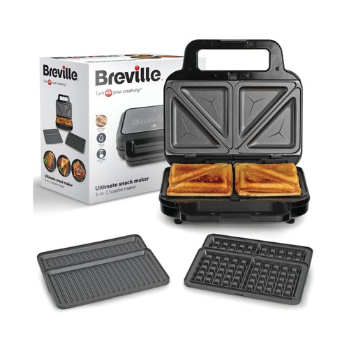 Breville 3-in-1 Ultimate Snack Maker Black/Stainless Steel 2196101