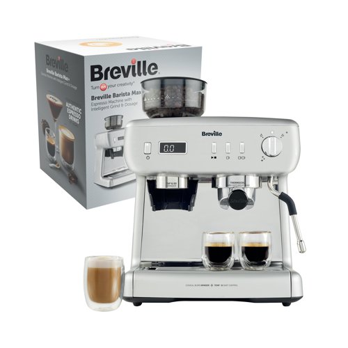 Breville Barista Max+ Bean To Cup Coffee Machine Silver VCF153 Kitchen Appliances BRV71345