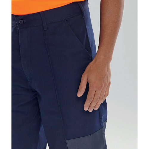 Beeswift Polycotton Nylon Patch Trousers Navy Blue 30 PCNT27N30 | Beeswift