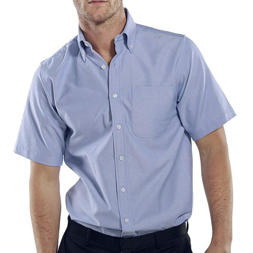 Beeswift Short Sleeve Oxford Shirt Blue 19.5 OXSSSB19.5