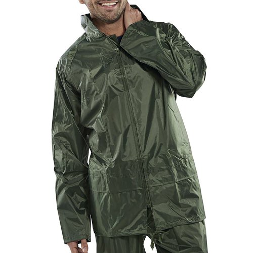 Beeswift Nylon B-Dri Weather Proof Jacket Olive Green L NBDJOL