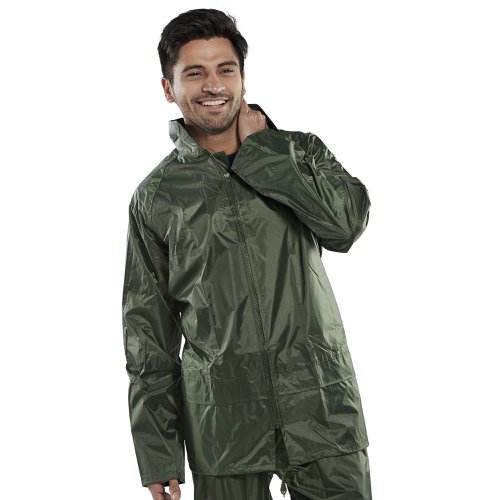 Beeswift Nylon B-Dri Weather Proof Jacket Olive Green S NBDJOS | Beeswift