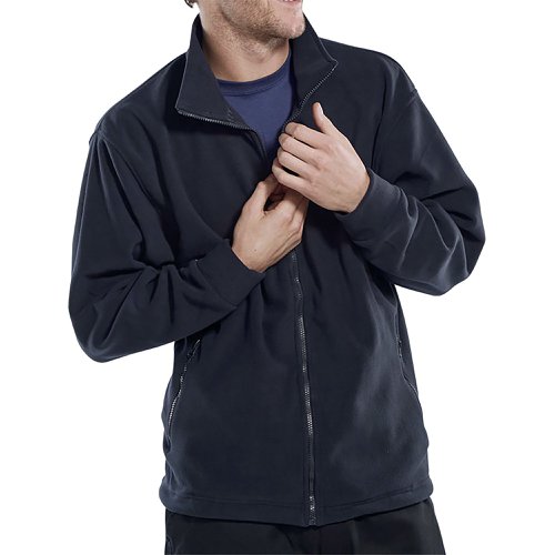 Beeswift Standard Full Zip Fleece Jacket Navy Blue Large FLJNL