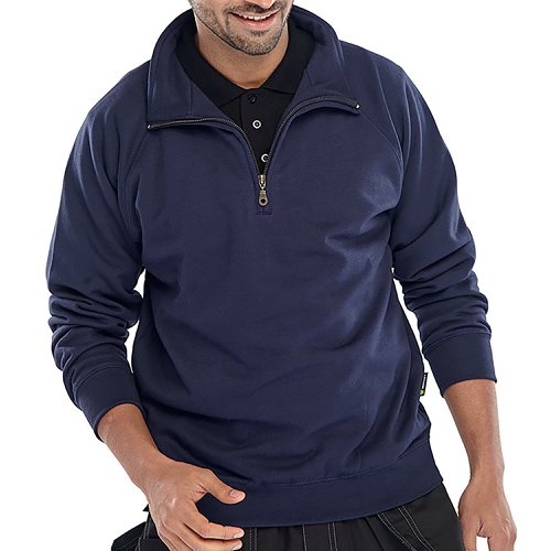 Beeswift Quarter Zip Sweatshirt Navy Blue S CLQZSSNS