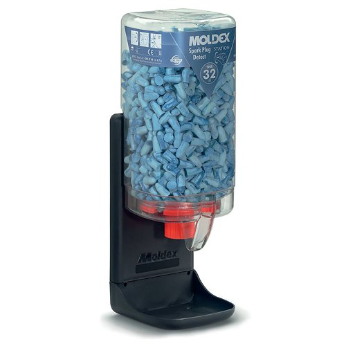 Moldex 7859 Dispenser with 500 Spark Plug Detectable Earplugs M7859