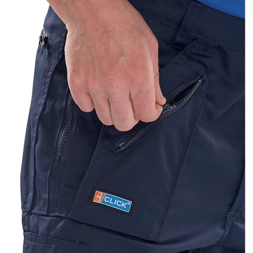 Beeswift Click Action Work Trousers Navy Blue 30 AWTN30 | Beeswift