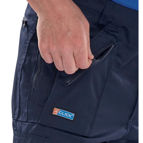 Beeswift Click Action Work Trousers Navy Blue 46 AWTN46 | Beeswift