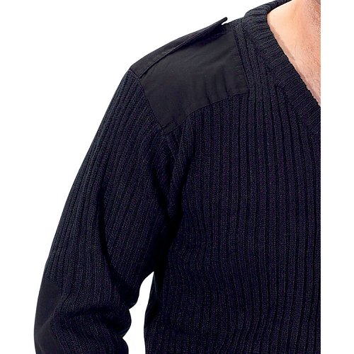 Beeswift Acrylic Mod V-Neck Sweater Black 3XL AMODVBL3XL | Beeswift