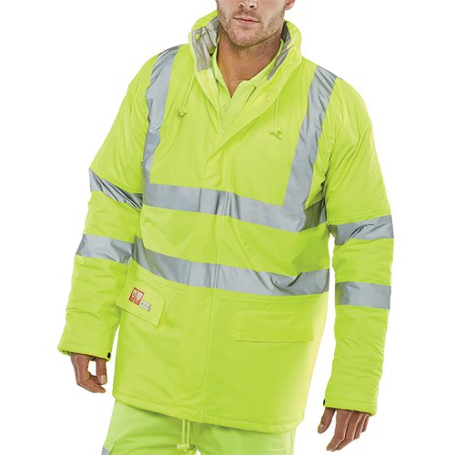 Beeswift MicroflexFire Retardant Anti-Static Padded Jacket Saturn Yellow S CFRLR3456SYS