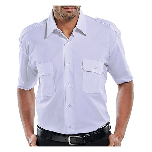 Beeswift Pilot Short Sleeve Shirt White 17