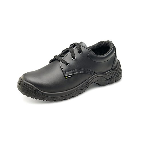 Beeswift Click Smooth Leather Lace Up S1 Safety Shoe 1Pr Black 6 CDDSTS06