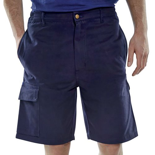 Beeswift Cargo Pocket Shorts Navy Blue 30 CLCPSN30