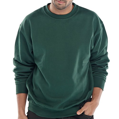 Beeswift Click Polycotton Sweatshirt Bottle Green L CLPCSBGL