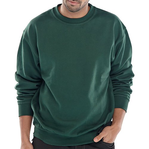 Beeswift Click Polycotton Sweatshirt Bottle Green 2XL CLPCSBG2XL