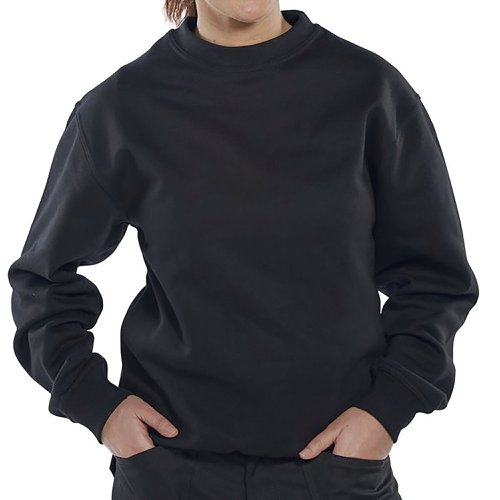 Beeswift Click Polycotton Sweatshirt Black L