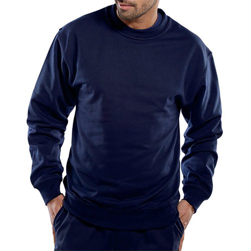 Beeswift Click Polycotton Sweatshirt Navy Blue M CLPCSNM