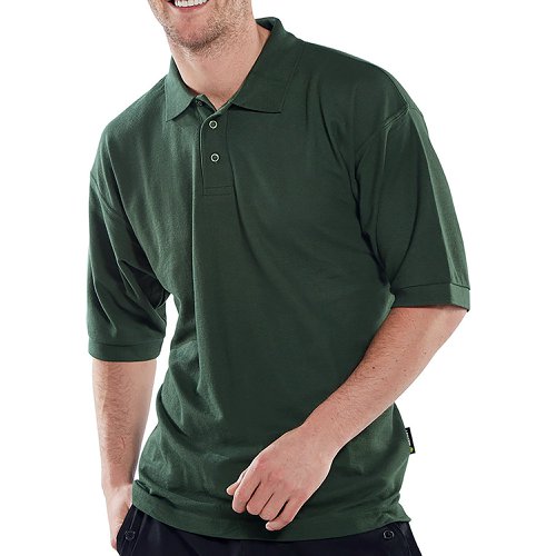 Beeswift Click Short Sleeve Polo Shirt Bottle Green S CLPKSBGS