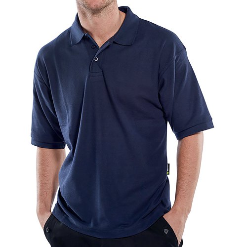 Beeswift Click Short Sleeve Polo Shirt Navy Blue M CLPKSNM