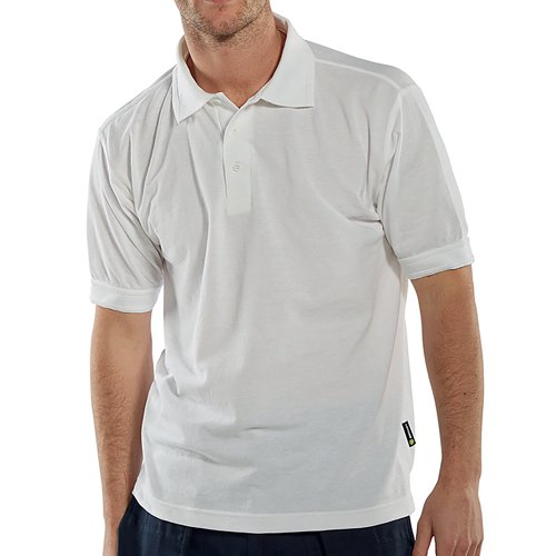 Beeswift Click Short Sleeve Polo Shirt White L CLPKSWL