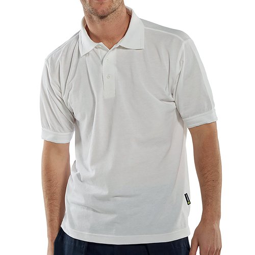 Beeswift Click Short Sleeve Polo Shirt White XL