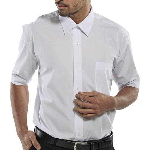 Beeswift Classic Short Sleeve Shirt White 17 CSSSW17 BSW02171