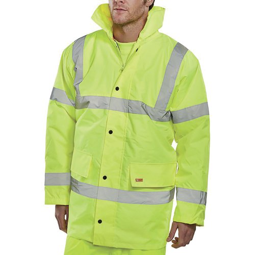 Beeswift Constructor Hi Vis Jacket Saturn Yellow 4XL