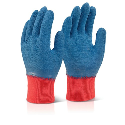 Beeswift LatexFully Coated Gripper Gloves Blue L