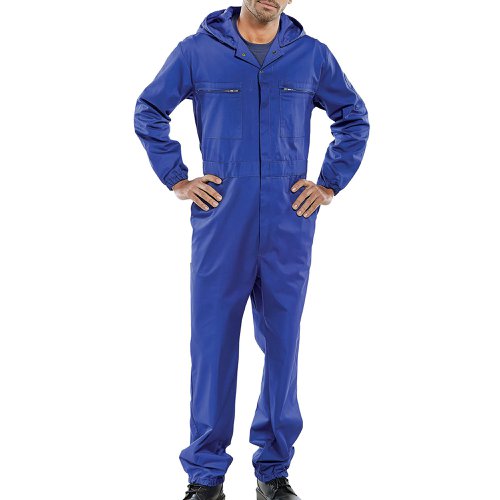 Beeswift Super Click Hooded Boilersuit Royal Blue 36