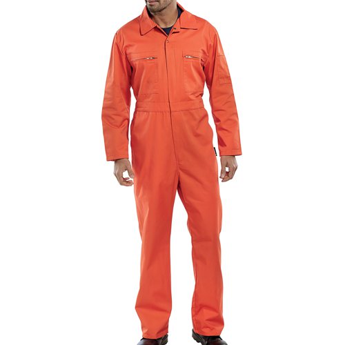 Beeswift Super Click Heavyweight Boilersuit Orange 36 PCBSHWOR36