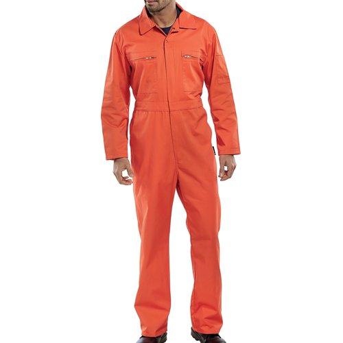 Beeswift Super Click Heavyweight Boilersuit Orange 38 PCBSHWOR38