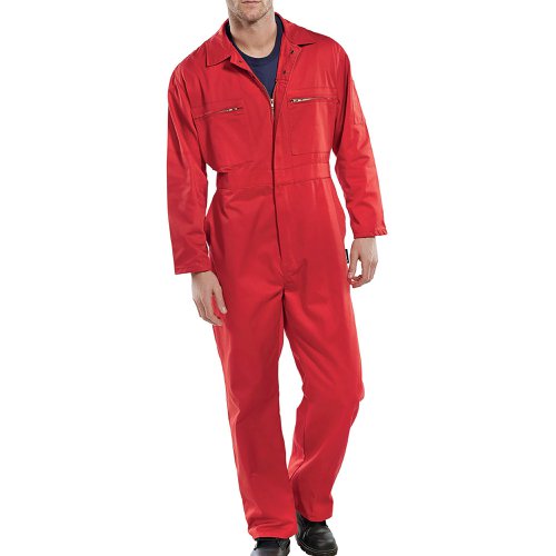 Beeswift Super Click Heavyweight Boilersuit Red 34