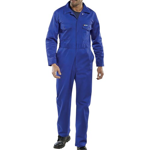 Beeswift Click Polycotton Boilersuit Royal Blue 34 Inch PCBSR34