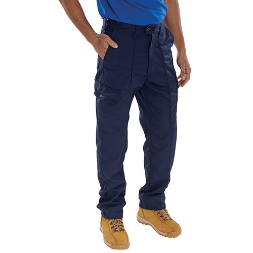 Beeswift Super Click Drivers Trousers Navy Blue 30 PCTHWN30 | Beeswift