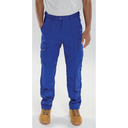 Beeswift Super Click Drivers Trousers Royal Blue 34 PCTHWR34 | Beeswift