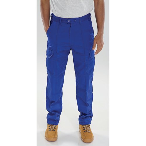 Beeswift Super Click Drivers Trousers Royal Blue 46 PCTHWR46 | Beeswift