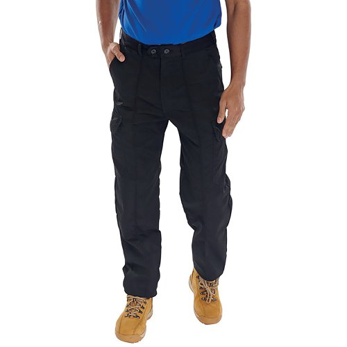 Beeswift Super Click Drivers Trousers Black 52