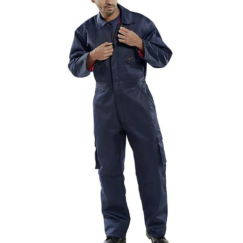 Beeswift Click Quilted Boilersuit Navy Blue 36 QBSN36