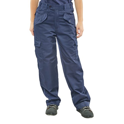 Beeswift Ladies Polycotton Trousers Navy Blue 38 LPCTHWN38 | Beeswift