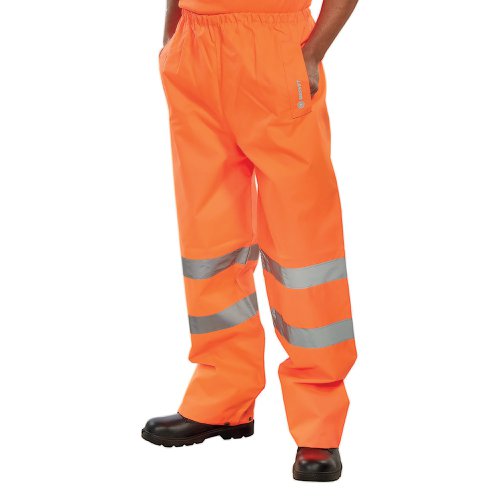 Beeswift High Visibility Traffic Trousers Orange L TENORL | Beeswift