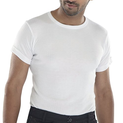 Beeswift Short Sleeve Thermal Vest White L THVSSWL