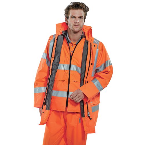 Beeswift 4 In 1 High Visibility Jacket and Bodywarmer Orange L TJFSORL | BSW06140 | Beeswift