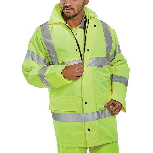 Beeswift 4 In 1 High Visibility Jacket and Bodywarmer Saturn Yellow 4XL TJFSSYX4XL | BSW06155 | Beeswift