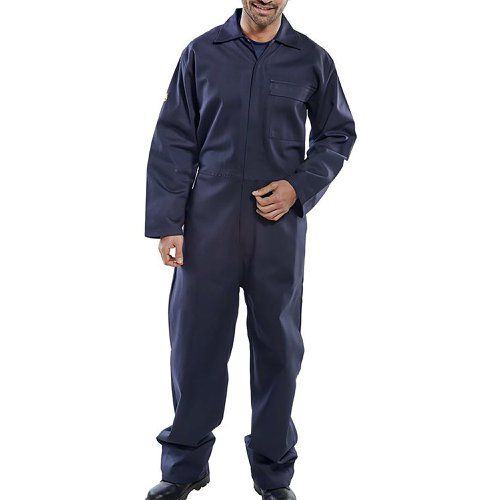 Beeswift Fire Retardant Boilersuit Navy Blue 40