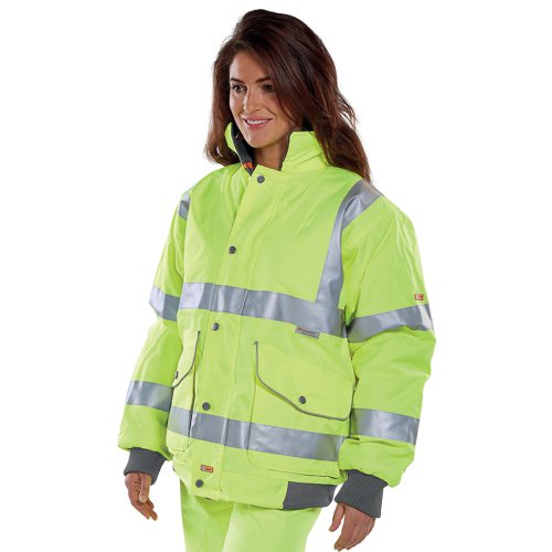 Beeswift Super High Visibility Bomber Jacket Saturn Yellow S BD75SYS