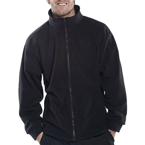 Beeswift Standard Full Zip Fleece Jacket Black 4XL FLJBL4XL | Beeswift