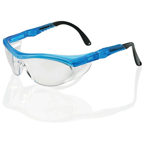 Beeswift Utah Safety Spectacles Clear Lens Blue Frame BBUTSBF