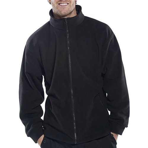 Beeswift Standard Full Zip Fleece Jacket Black 2XL FLJBL2XL | Beeswift